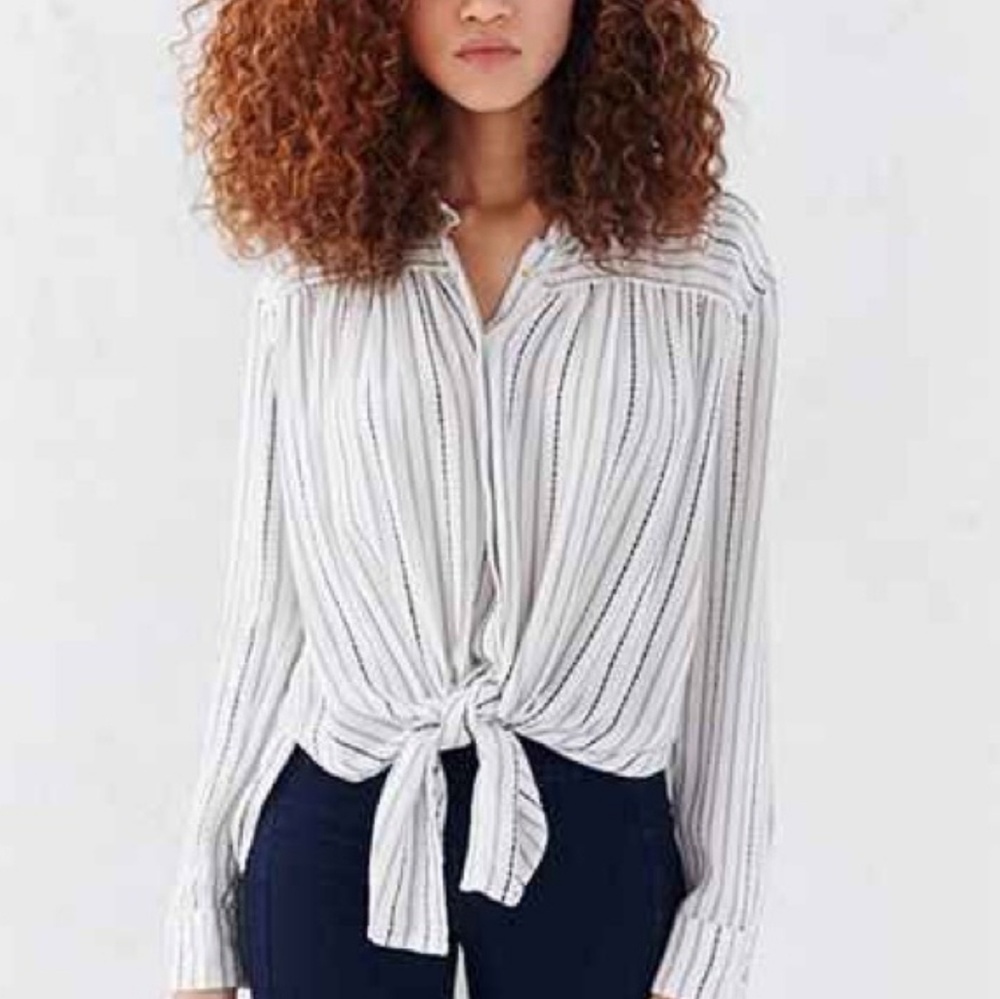 UO BDG Front Tie Button Down